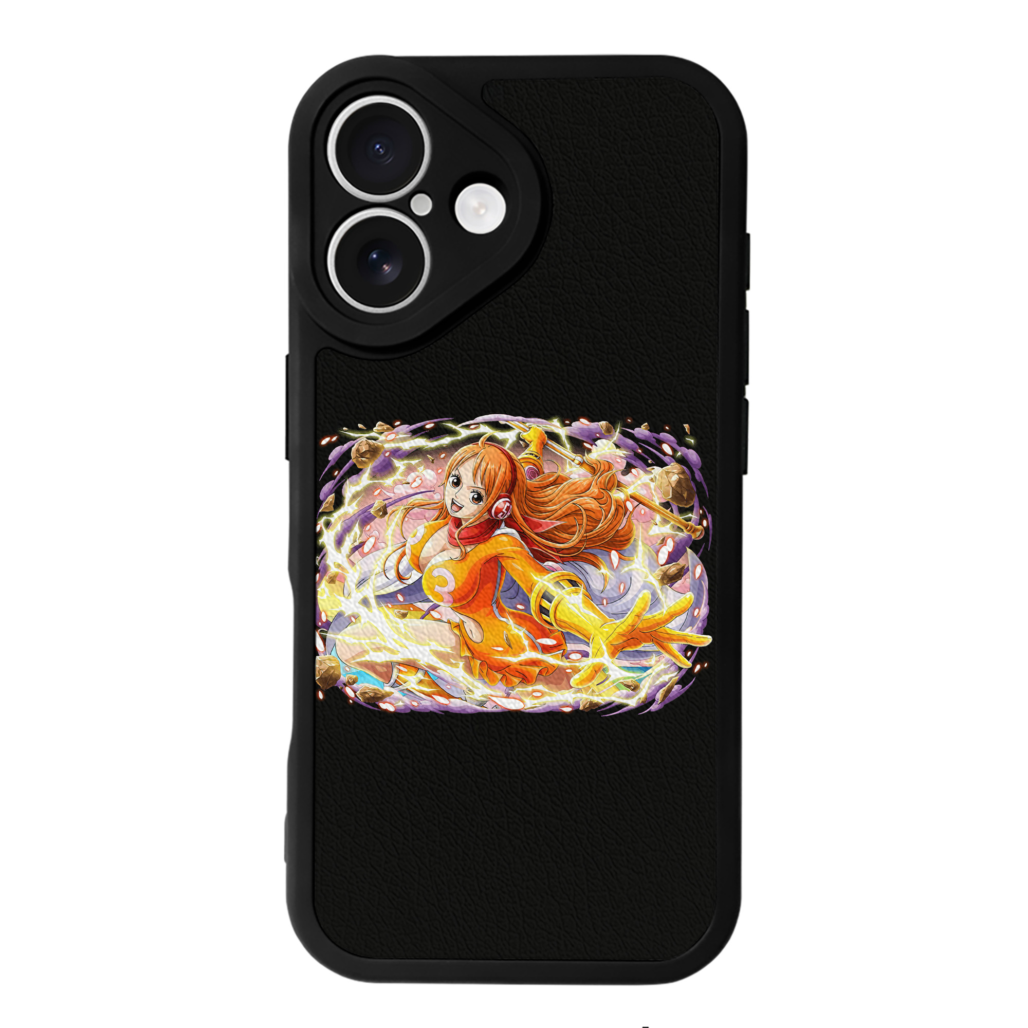 （画像用） ワンピース ナミ ONE PIECE Nami 【iPhone 16シリーズ対応】シリコンスマホケース（レザー調） 材質：シリコン